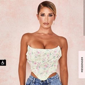 House of CB Vivienne Lemon Floral Corset